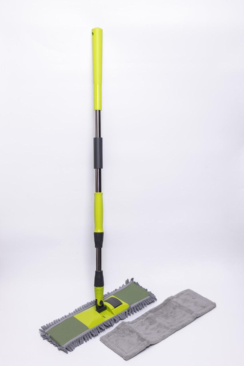 Швабра с телескопической ручкой и насадкой из микрофибры для мытья пола/плитки/ламината (A-035279) - фото 2 Швабра с телескопической ручкой и насадкой из микрофибры для мытья пола/плитки/ламината (A-035279) - фото 2