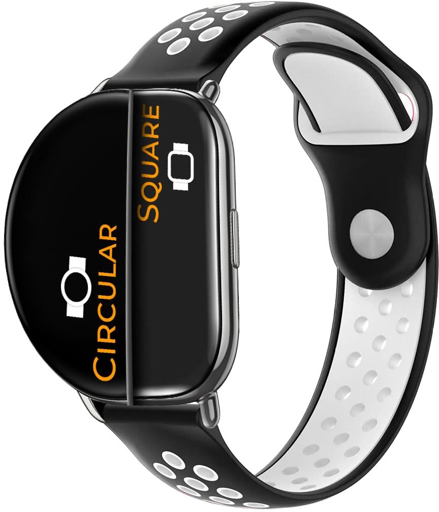 Ремешок Sport для ZEPP E Square/Circular Black/White (26327-1E)