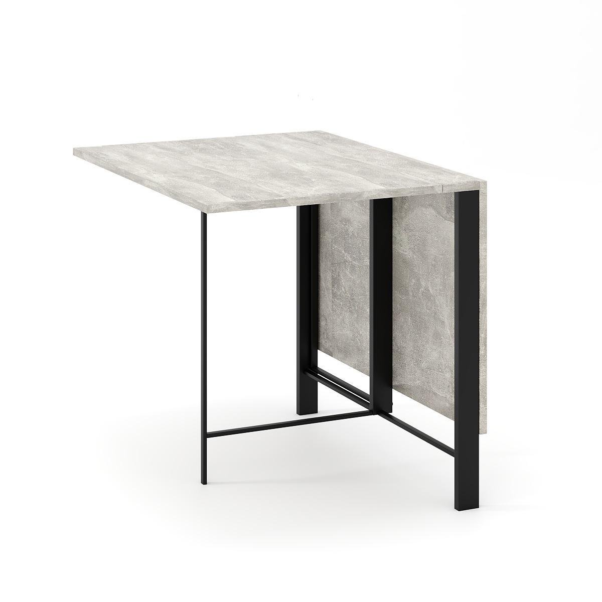 Обеденный стол-трансформер Voody 1300x900x756 мм Ателье светлый/Черные ножки (GATB26040000030) - фото 2 Обеденный стол-трансформер Voody 1300x900x756 мм Ателье светлый/Черные ножки (GATB26040000030) - фото 2