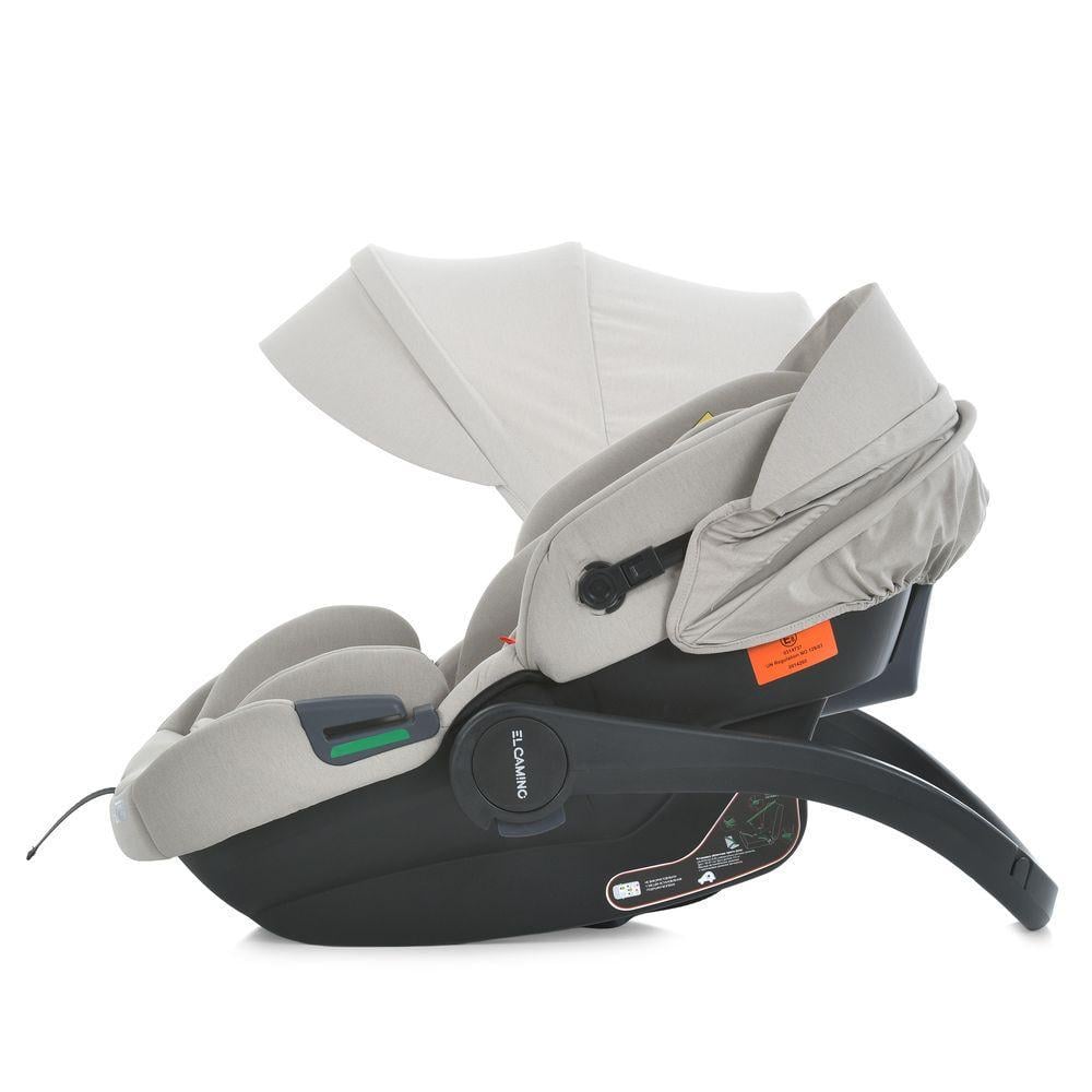 Автокрісло для новонароджених El Camino ME 1186 i-KEEP i-SIZE R129 до 87 см 40-87 см Cashmere Beige (2763096756) - фото 3