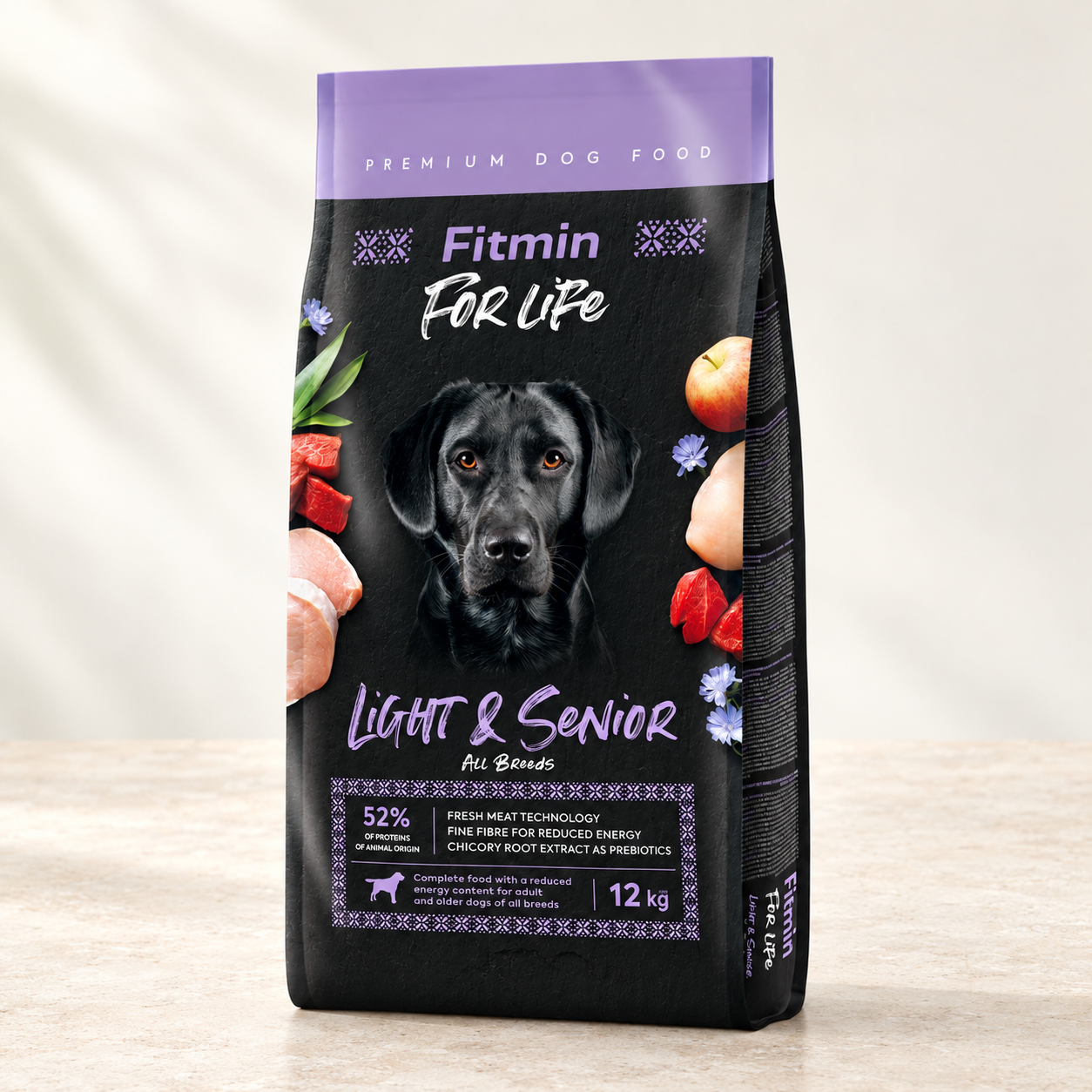 Корм сухой Fitmin For Life Light & Senior для пожилых и малоподвижных собак 12 кг (3230112718)