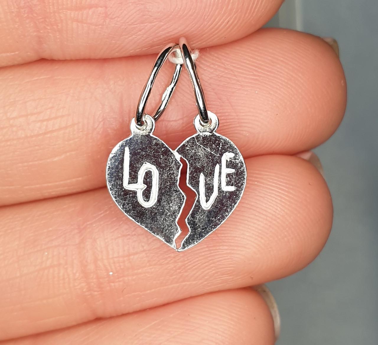 Кулон серебряный Love две половинки 1,1 г (1361626612)