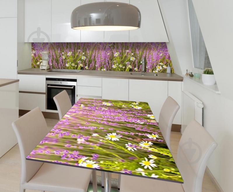 Наклейка виниловая на стол Zatarga  "Полевые цветы"  600х1200 мм