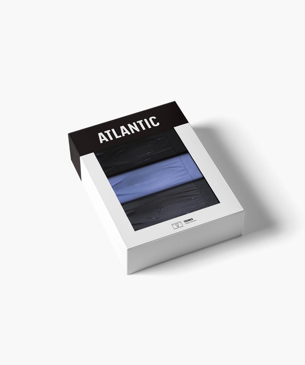 Комплект трусов-боксеров мужских Atlantic 3MH-210 с нашивной резинкой хлопок 3 шт. M Черный/Графитовый/Деним (2596973293) - фото 6 Комплект трусов-боксеров мужских Atlantic 3MH-210 с нашивной резинкой хлопок 3 шт. M Черный/Графитовый/Деним (2596973293) - фото 6