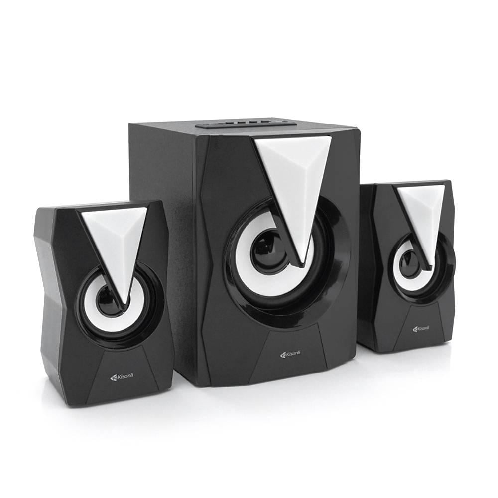 Колонки Kisonli TM-4000U 5W+2х3W USB/TF/BT/FM/AUх/LED light із сабвуфером DC 5V Black (29100)