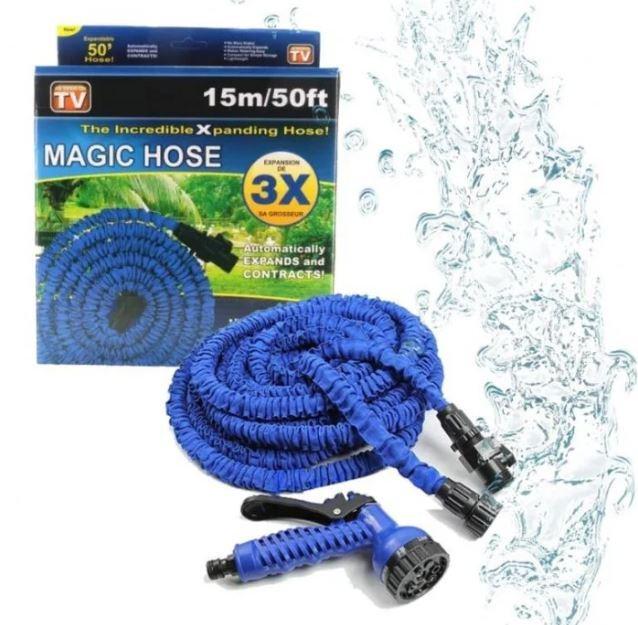 Поливной шланг Magic hose Xhose 15 метров и насадка-распылитель - фото 9