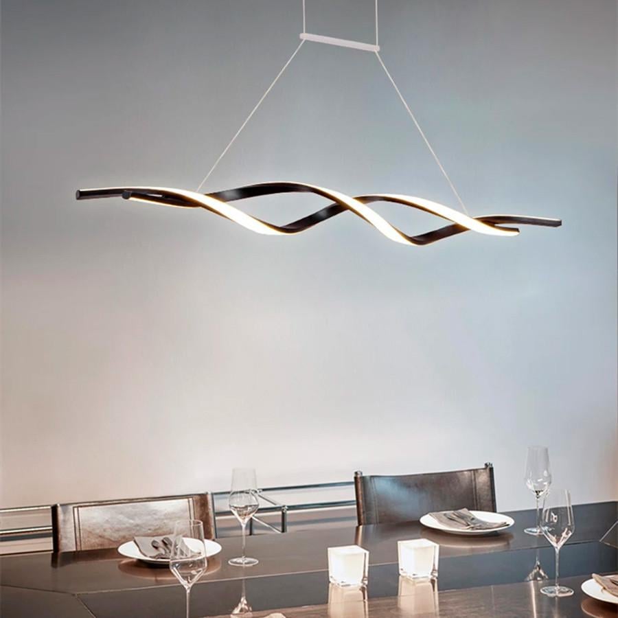 Світильник лінійний підвісний LED SCREW 100 см (h 20L BK) - фото 3