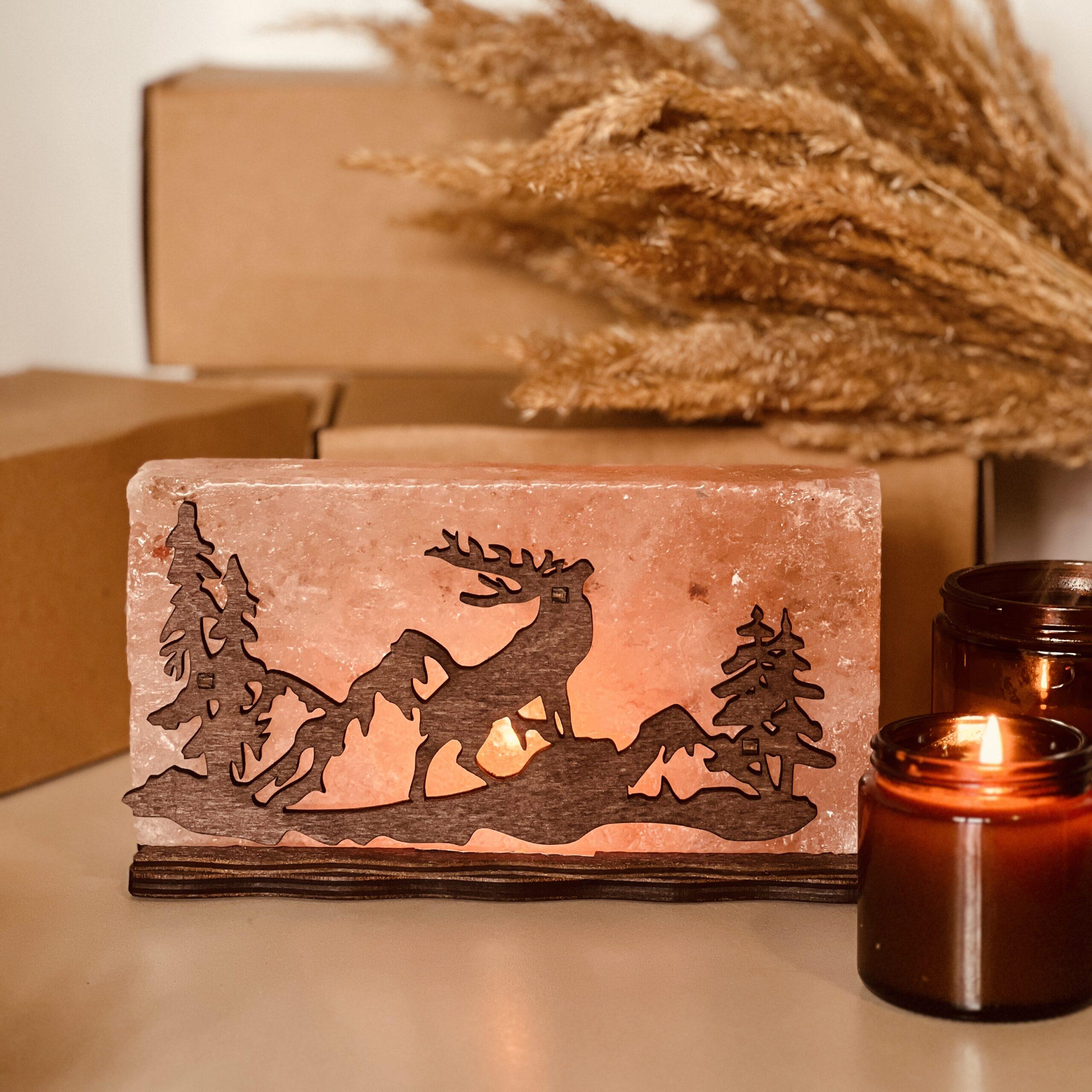 Соляна лампа декоративна Himalayan Лісовий олень 2 кг (29903043) - фото 5 Соляна лампа декоративна Himalayan Лісовий олень 2 кг (29903043) - фото 5