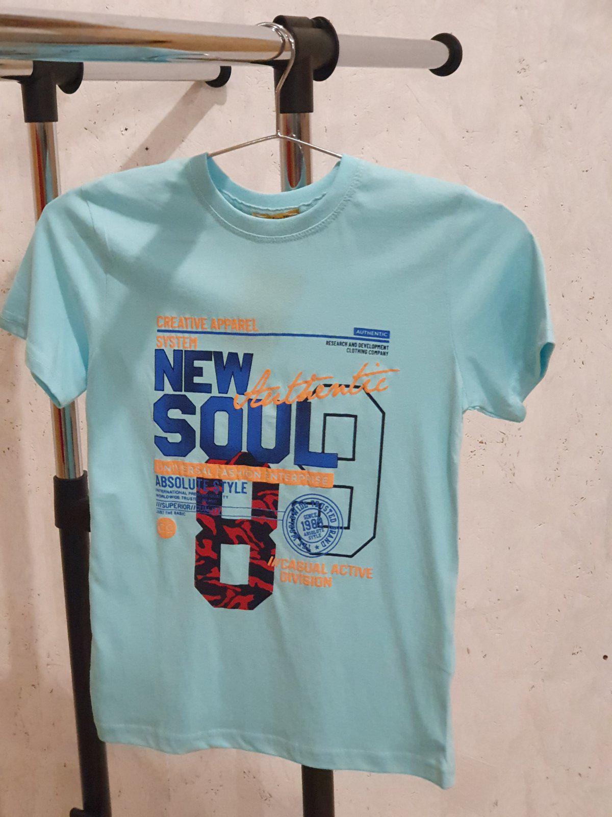 Футболка 12 лет 152 см Бирюзовый (14705518)