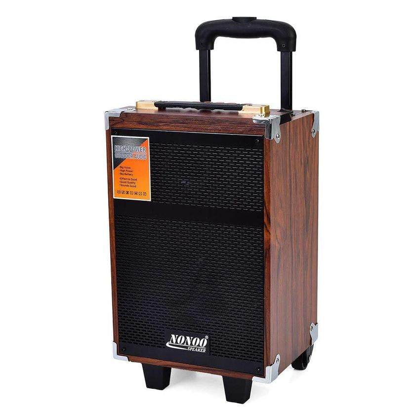 Портативная колонка B-Q8 с микрофоном и пультом 8" Коричневый (B-Q8)