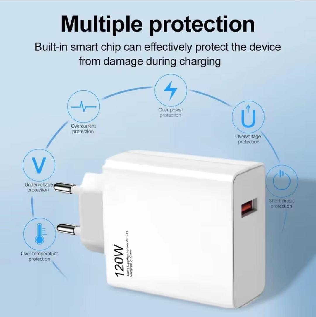 Зарядний пристрій мережевий Mi Turbo Charger 120W з кабелем 1 м (26937924) - фото 4