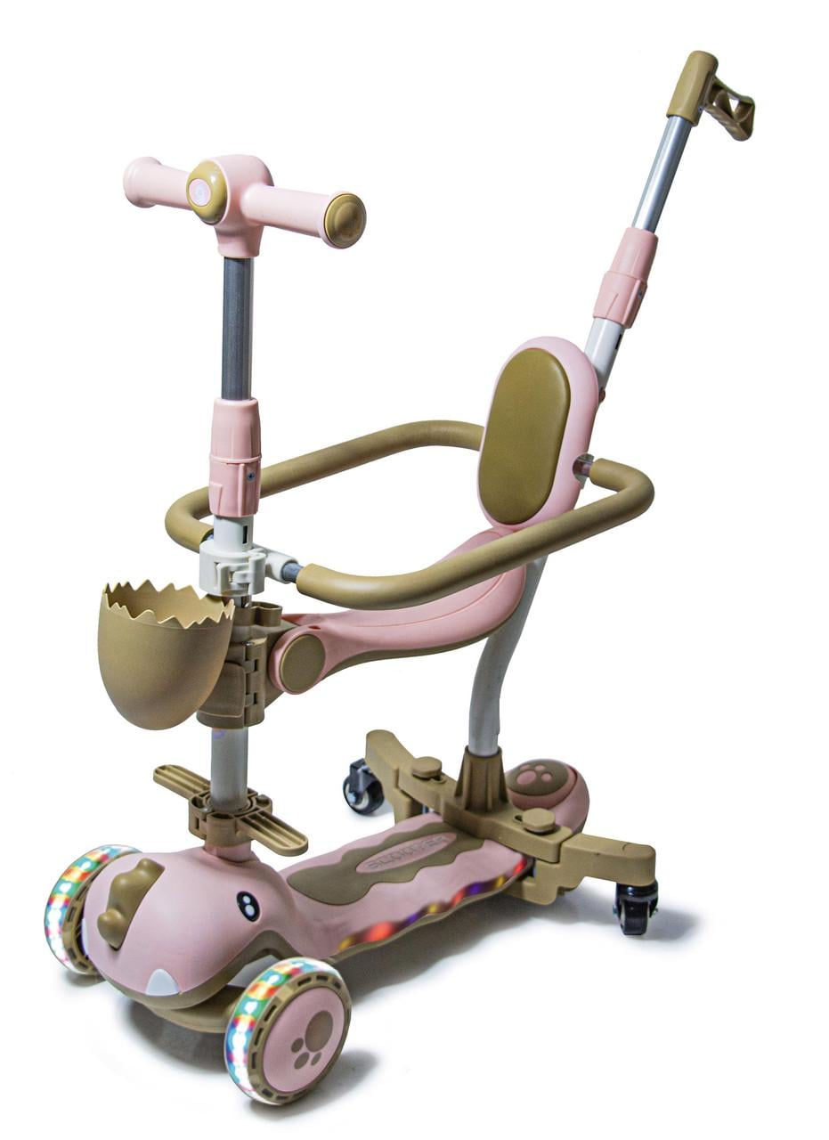 Беговол трехколесный с бортиком Dinosaur 5в1 с музыкой и подсветкой.