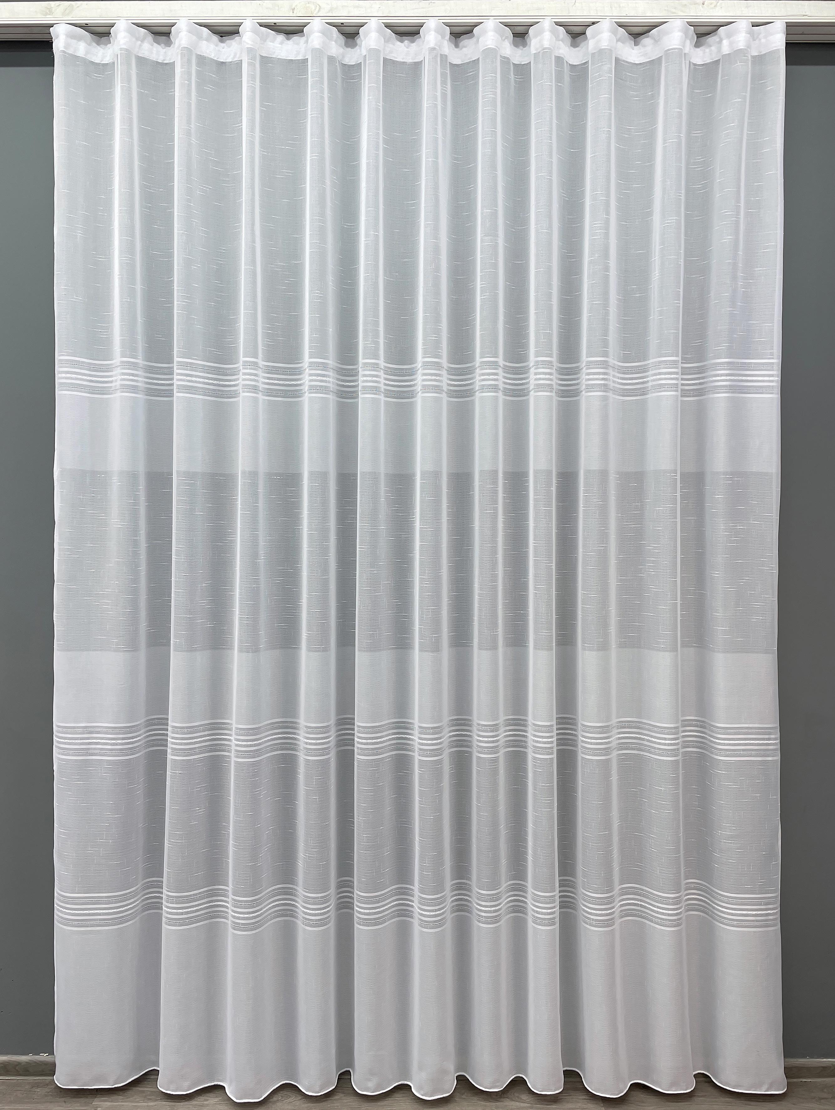 Тюль VR-Textil 1430т Мережка Льон 300х250 см Білий (42-0258) - фото 1