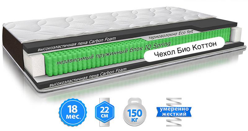 Матрас ортопедический EMM EPSILON Sleep&Fly Organic 90x200 см (629) - фото 2 Матрас ортопедический EMM EPSILON Sleep&Fly Organic 90x200 см (629) - фото 2