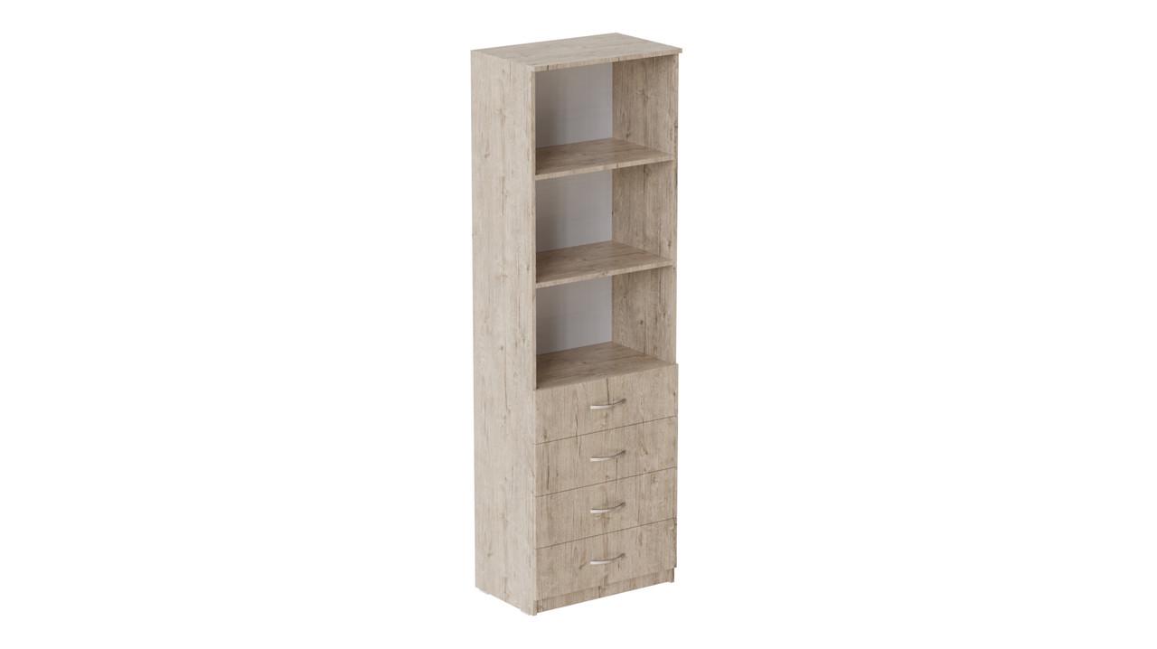 Шкаф Ferrum-decor Анжело на 3 полки с 4 ящиками ДСП 16 мм 1900x600x380 мм Дуб Сан-Марино (FRD-104984)