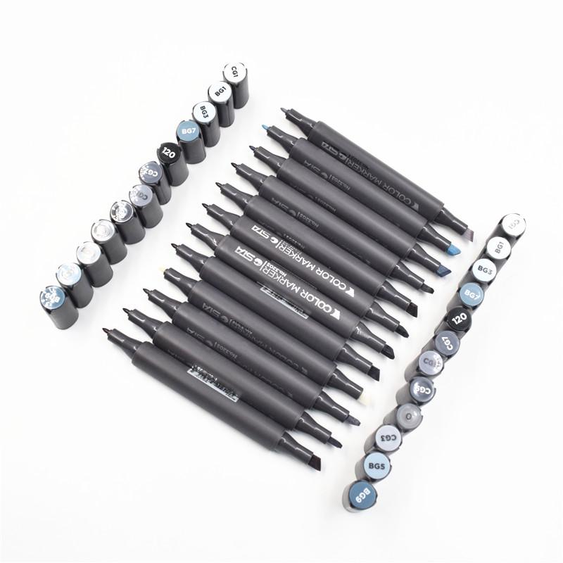 Ескіз-маркери STA сірих тонів 12 шт. (STA-3203) - фото 7 Ескіз-маркери STA сірих тонів 12 шт. (STA-3203) - фото 7