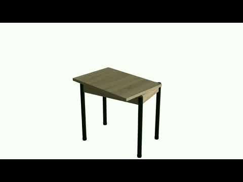 Обеденный стол-трансформер Ferrum-decor Берта металл/ДСП 16 мм 750x1400x900 мм Черный/Дуб Сан-Марино (FRD-105179) - фото 2 Обеденный стол-трансформер Ferrum-decor Берта металл/ДСП 16 мм 750x1400x900 мм Черный/Дуб Сан-Марино (FRD-105179) - фото 2