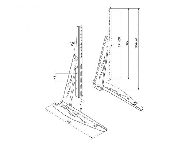 Настольный кронштейн для телевизора KSL SF-01 40-82" 400x400 - фото 3