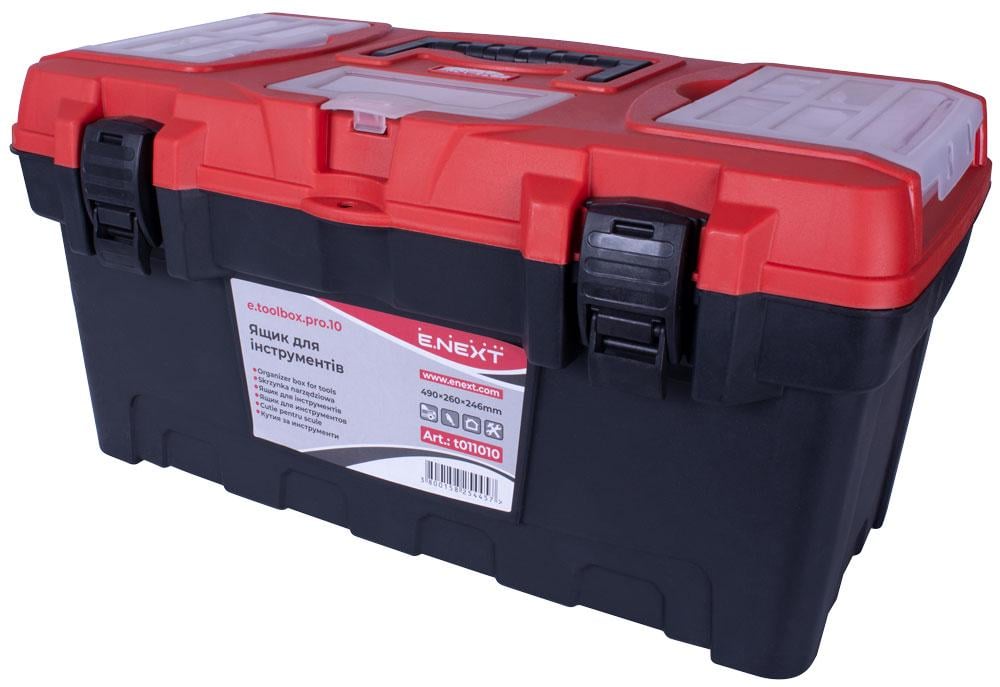 Ящик для інструментів E.NEXT e.toolbox.pro.10 пластиковий 490x260x246 мм (t011010)