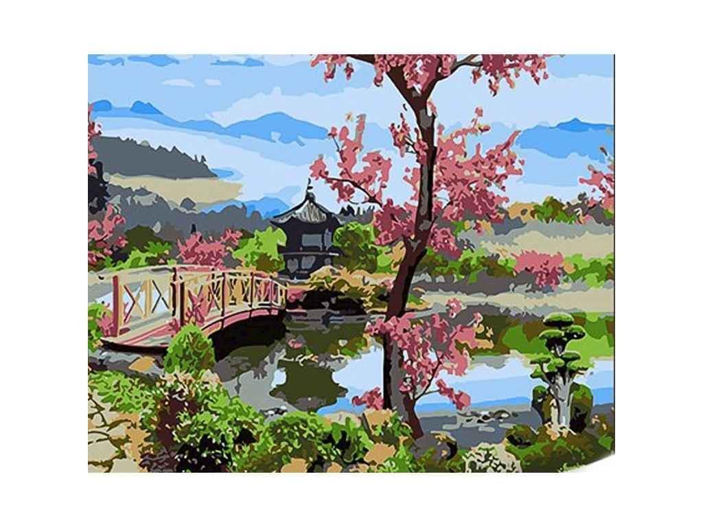 Картина по номерам Strateg Японский сад 30х40 см (SS1087)