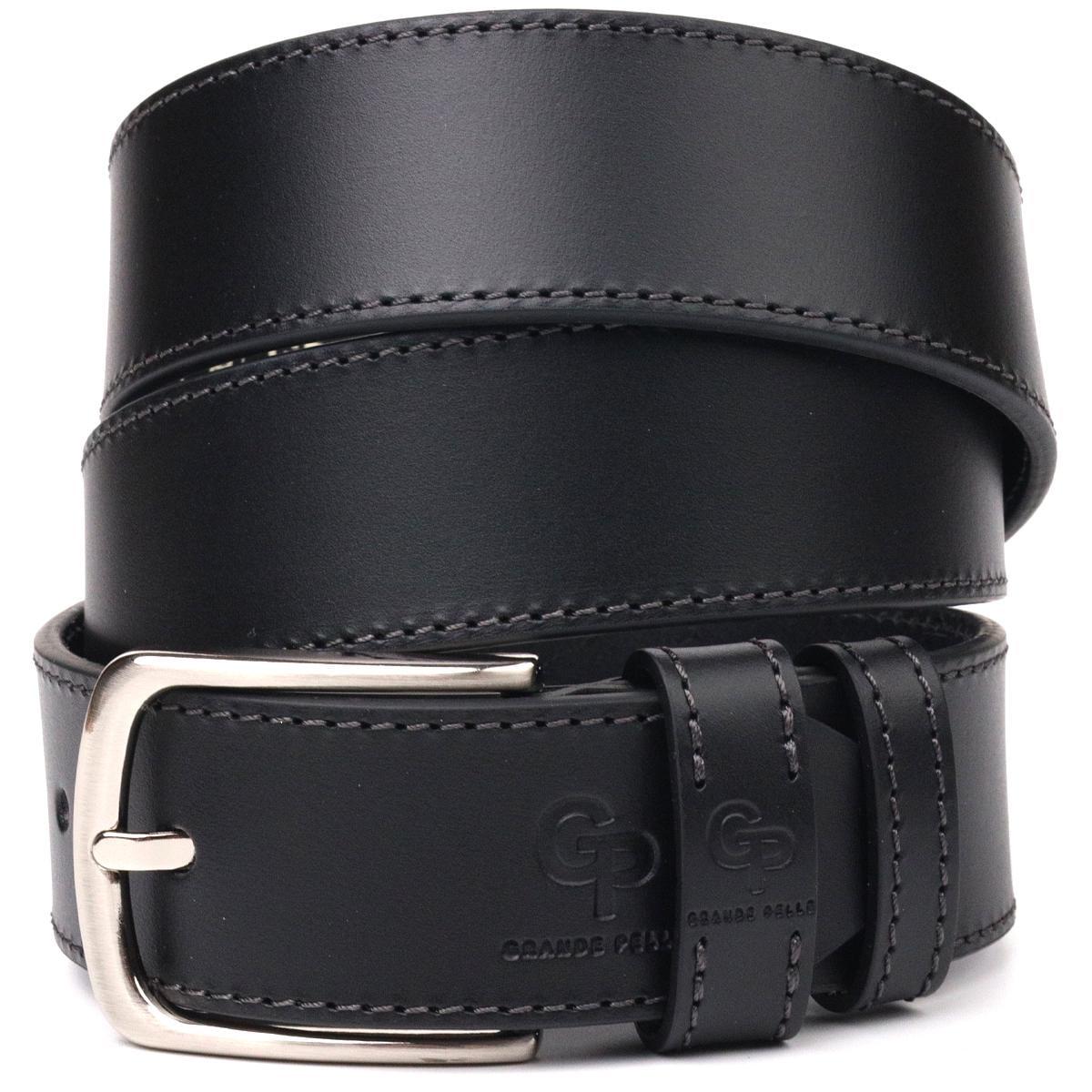 Ремень мужской кожаный Grande Pelle Leather Belt 21464 Черный Ремень мужской кожаный Grande Pelle Leather Belt 21464 Черный
