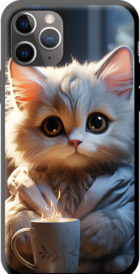 Чехол на iPhone 11 Pro Max White cat (5646b-1723-42517)