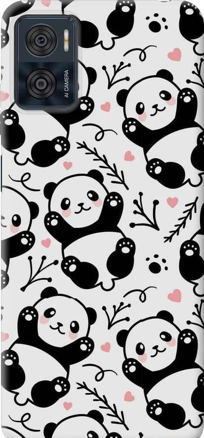 Чехол на Motorola Moto E22 Панды (4318u-2974-42517)