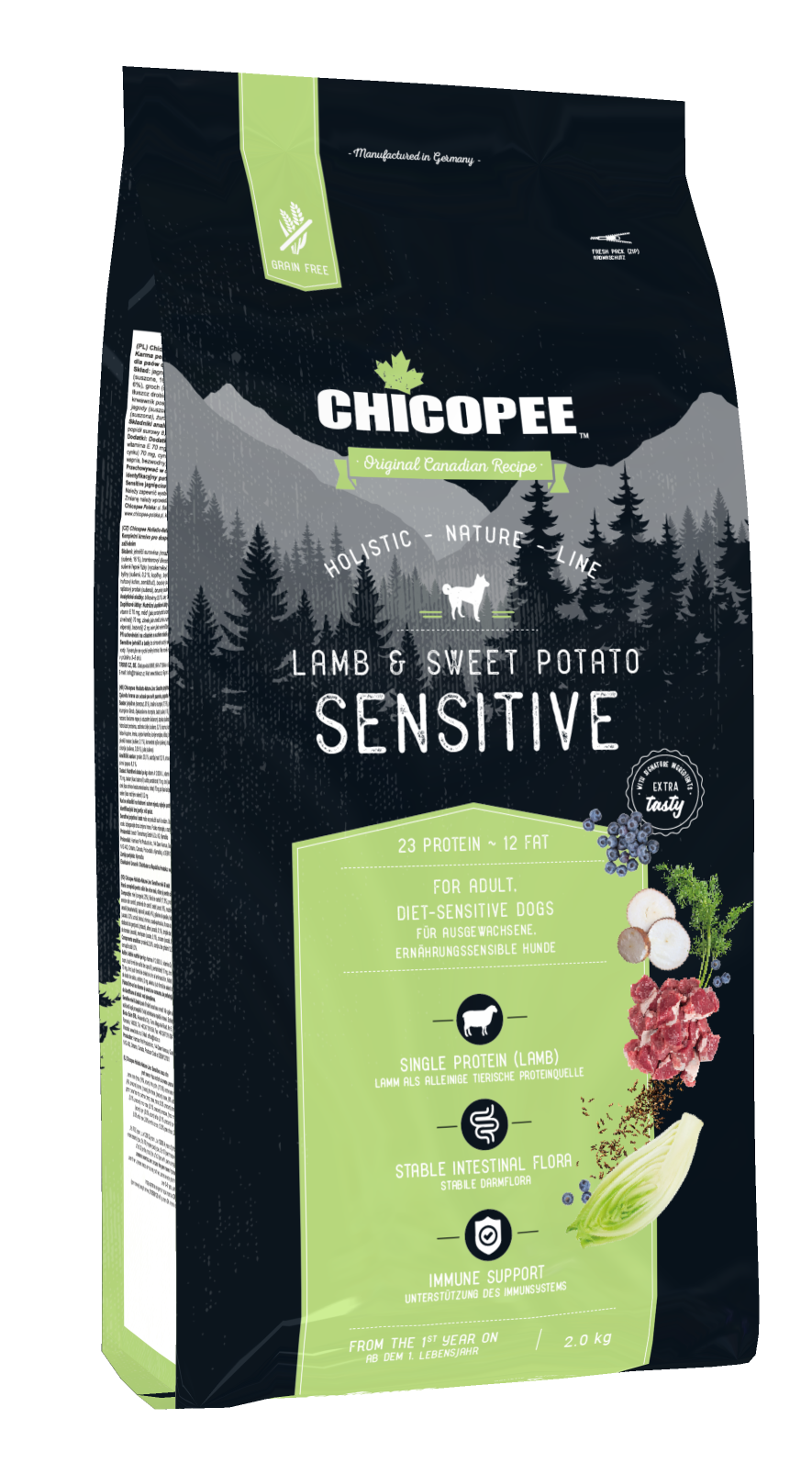 Корм сухой Chicopee HNL Sensitive Lamb & Sweet potato 2 кг