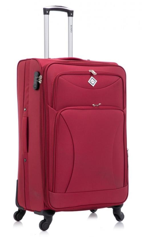 Чемодан Bonro Tourist большой на 4 колесах Вишневый (10132802)