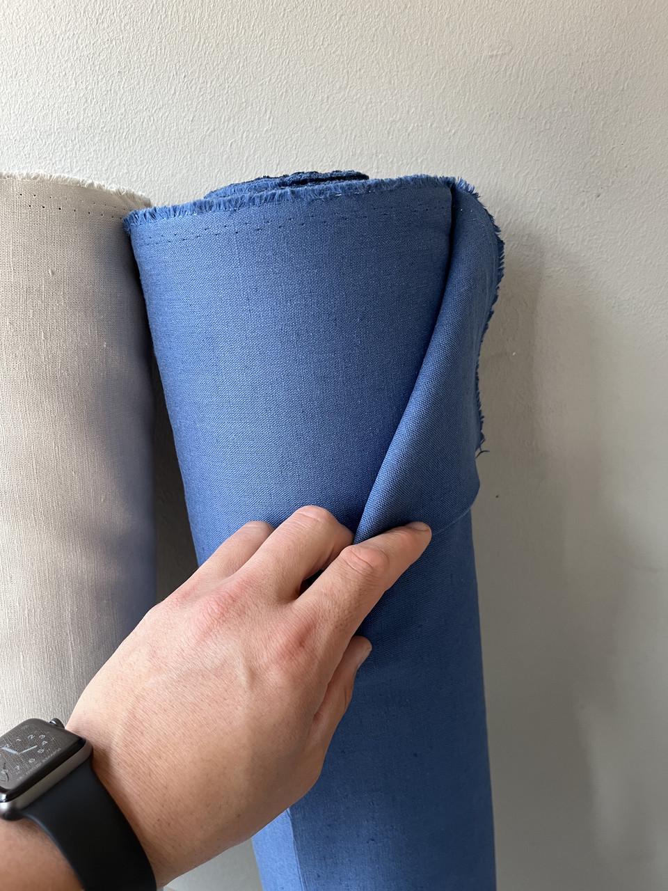 Ткань LINEN PLUS 52% льна и 48% хлопка 143 см 369 Синий - фото 5 Ткань LINEN PLUS 52% льна и 48% хлопка 143 см 369 Синий - фото 5