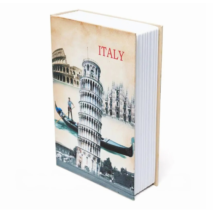 Книга сейф Італія на кодовому замку для грошей 24 см (28177752)