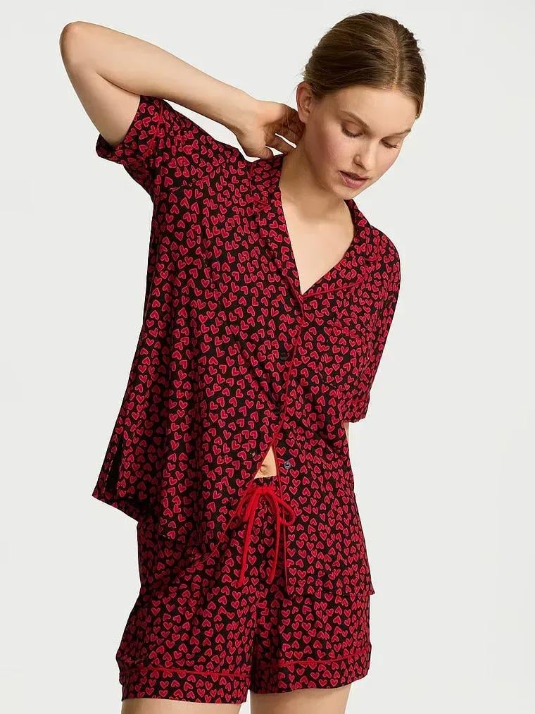 Пижама модал Victoria's Secret SoSoft Modal Short Pajama Set XS Черный (27178679D)