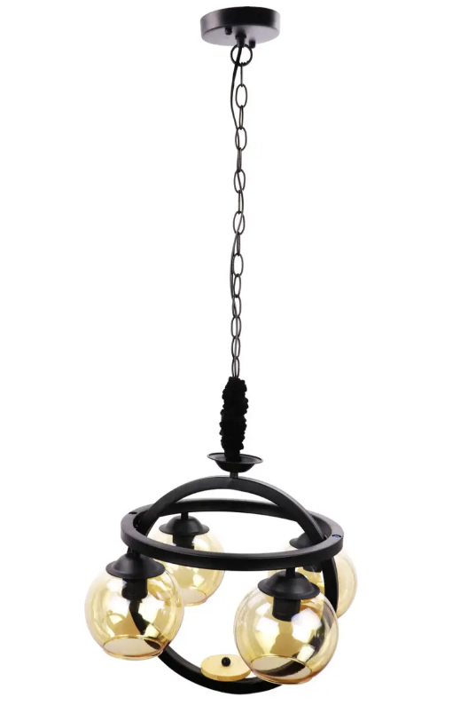 Люстра потолочная подвесная в стиле LOFT 12125/4 Черный (NA005092)