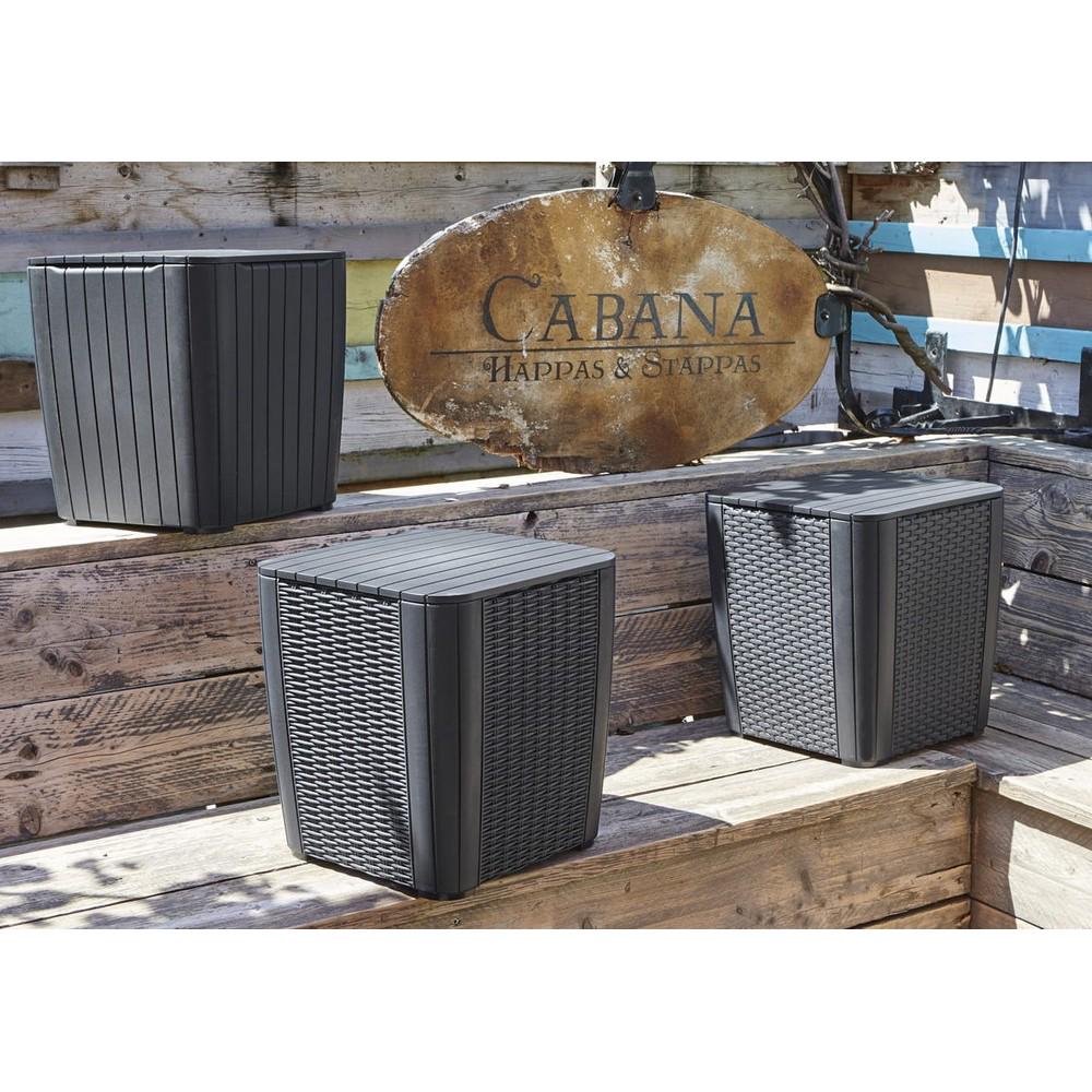 Стол-ящик садовый Keter Luzon flat wicker Графитовый (223932) - фото 5