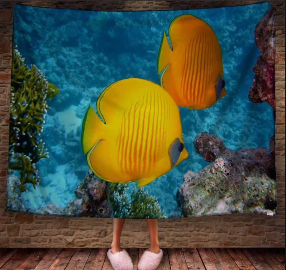 Плед із 3D принтом Підводний світ 150х200 см (epi_1267)