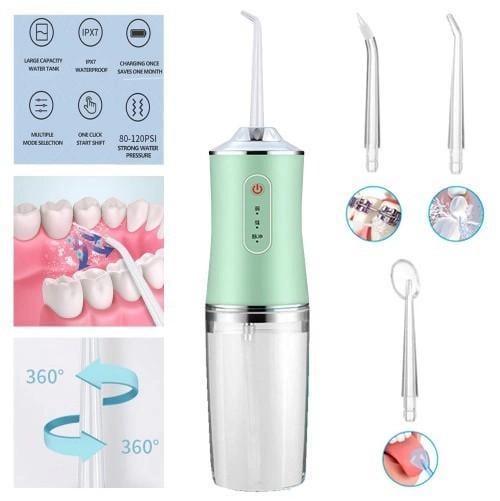 Іригатор портативний електричний Oral Irrigator Зелений/прозорий (S3J2-WGreen) - фото 3