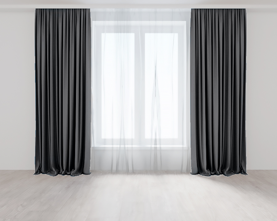 Комплект штор Lux Portiery микровелюр 250x280 см 2 шт. Темно-серый (AV89971)