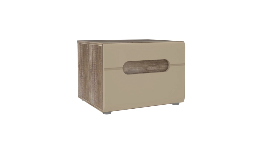 Тумба прикроватная Tiziano TZMK02 Дуб античный/Бежевый глянец (731092) Тумба прикроватная Tiziano TZMK02 Дуб античный/Бежевый глянец (731092)