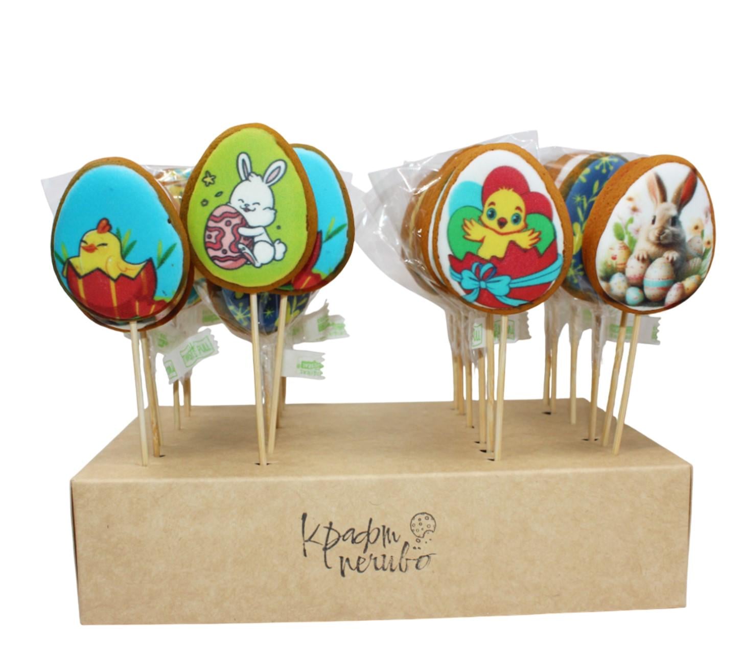 Набор пряников на палочке печенье Пасха 17 г/шт. 24 шт./уп.