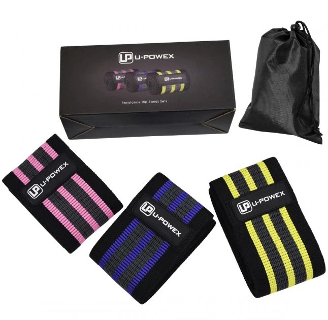 Набір гумок для фітнесу U-Powex Pro тканинні з чохлом 3 шт. (109204204)
