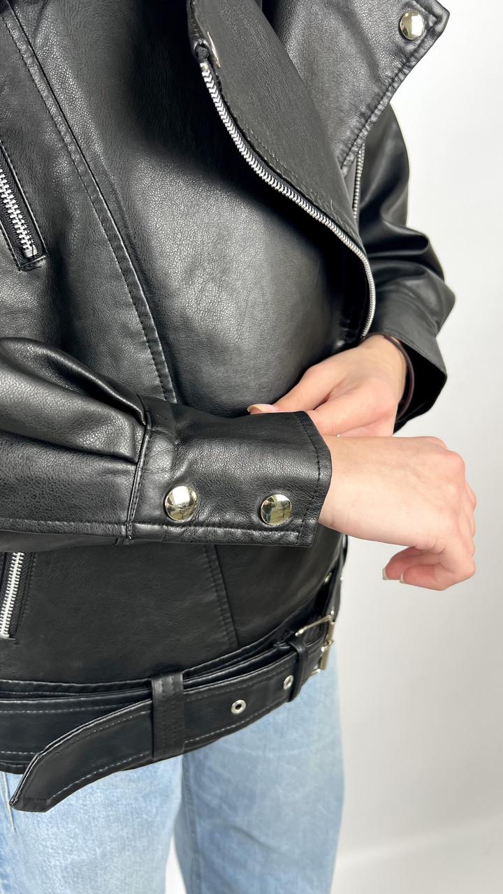 Куртка-косуха жіноча демісезон L Чорний (#2440-03) - фото 3 Куртка-косуха жіноча демісезон L Чорний (#2440-03) - фото 3