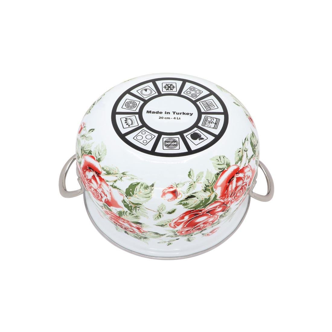 Набор кастрюль Interos Розы 3 шт. эмалированные - фото 4 Набор кастрюль Interos Розы 3 шт. эмалированные - фото 4