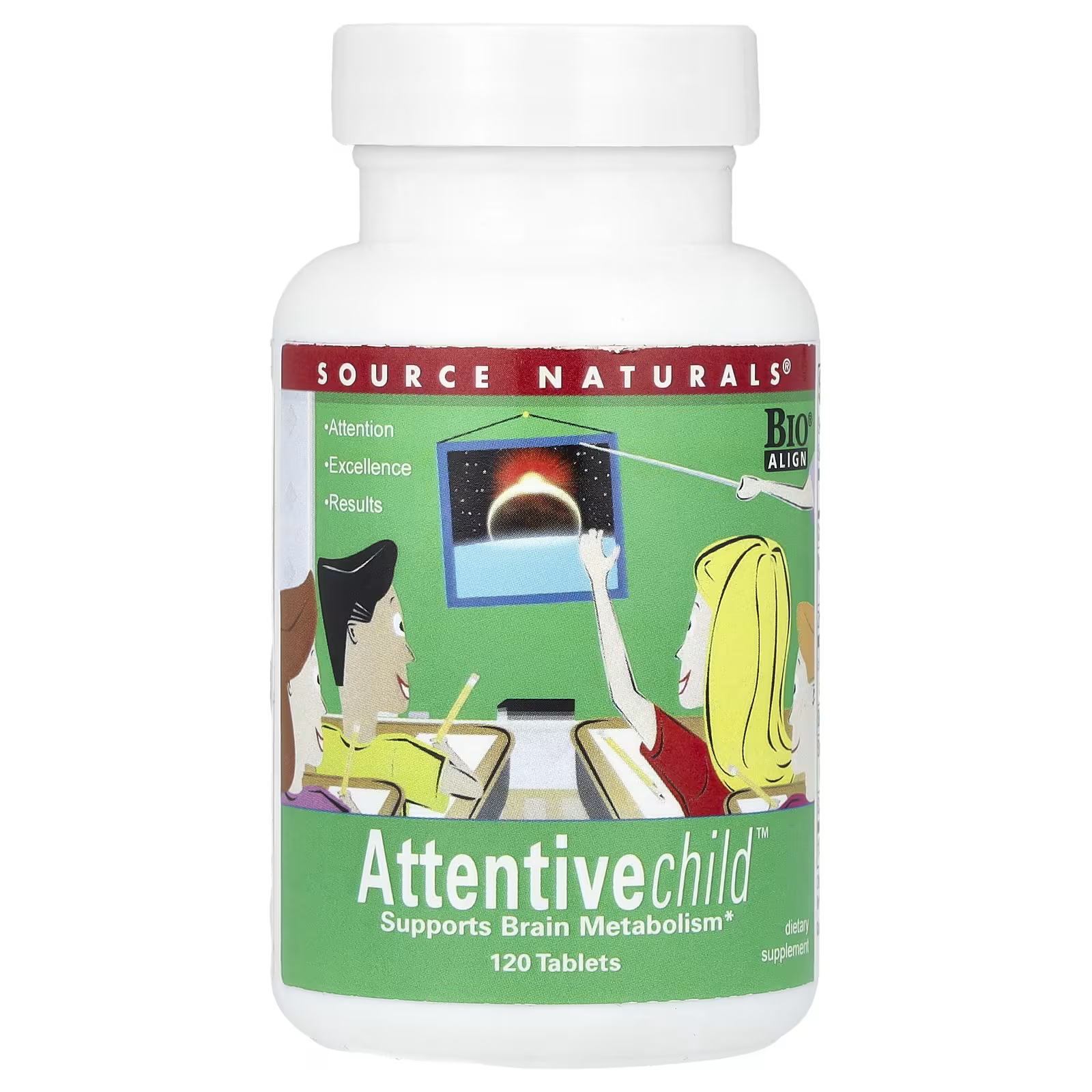 Витамины Source Naturals Attentive Child для поддержания внимания у детей 120 шт. (SNS-01947)