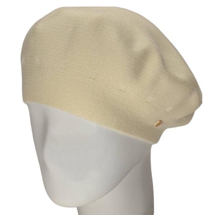 Берет жіночий подвійний Novita Етюд L р. 57-58 Молочний