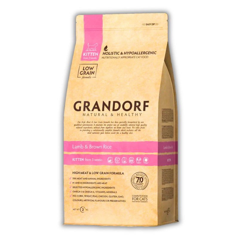 Корм для котят сухой Grandorf Ягненок и индейка для котят всех пород 2 кг (81102)