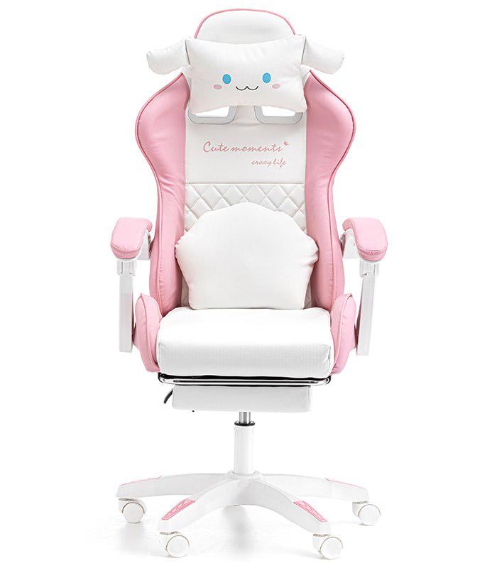 Крісло геймерське дитяче G892 з подушками та підставкою для ніг Рожевий (24096834) - фото 6