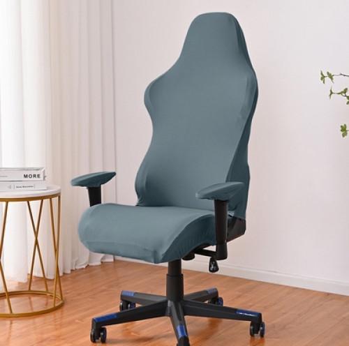 Эластичный чехол для игрового и офисного кресла L Сине-серый (ЧДК-15-06)
