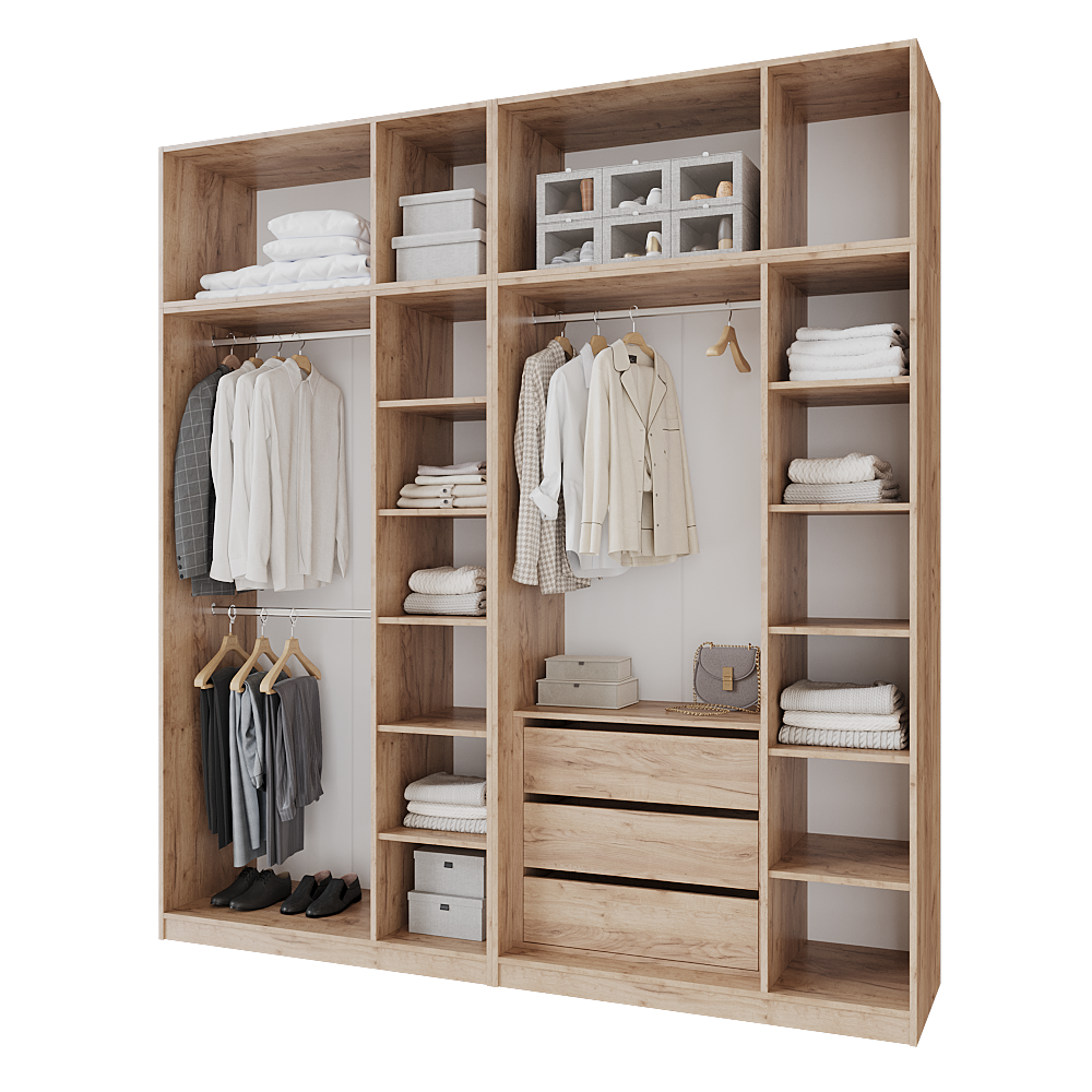 Шкаф распашной с тумбой и антресолью Меблітренд Чиназес Чита-2400.4 2400х500х2450 мм Дуб крафт золотой/Белый (27504248) - фото 2 Шкаф распашной с тумбой и антресолью Меблітренд Чиназес Чита-2400.4 2400х500х2450 мм Дуб крафт золотой/Белый (27504248) - фото 2