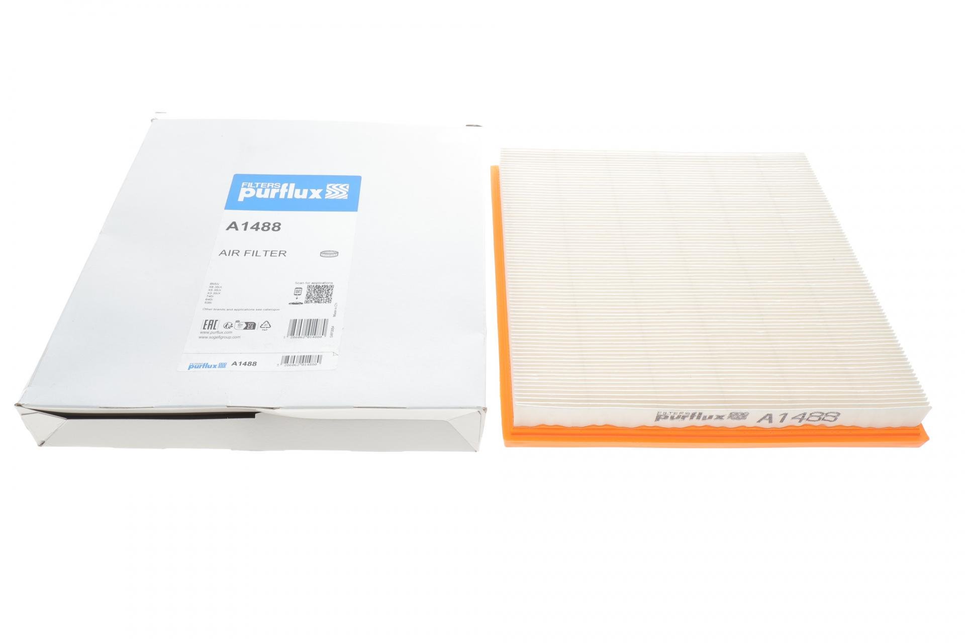 Фильтр воздушный PURFLUX для BMW 5 F10/7 F01/X3/X5/X6 3,0 08- (A1488)