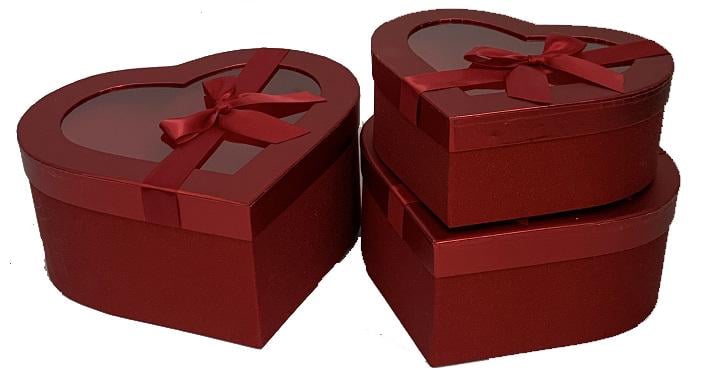 Набір подарункових коробок UFO HEART W2548 25x24x12/23x22x10/21x20x8 см 3 шт. (UG-W2901 Набор 3 шт RED HEART серд.) Набір подарункових коробок UFO HEART W2548 25x24x12/23x22x10/21x20x8 см 3 шт. (UG-W2901 Набор 3 шт RED HEART серд.)